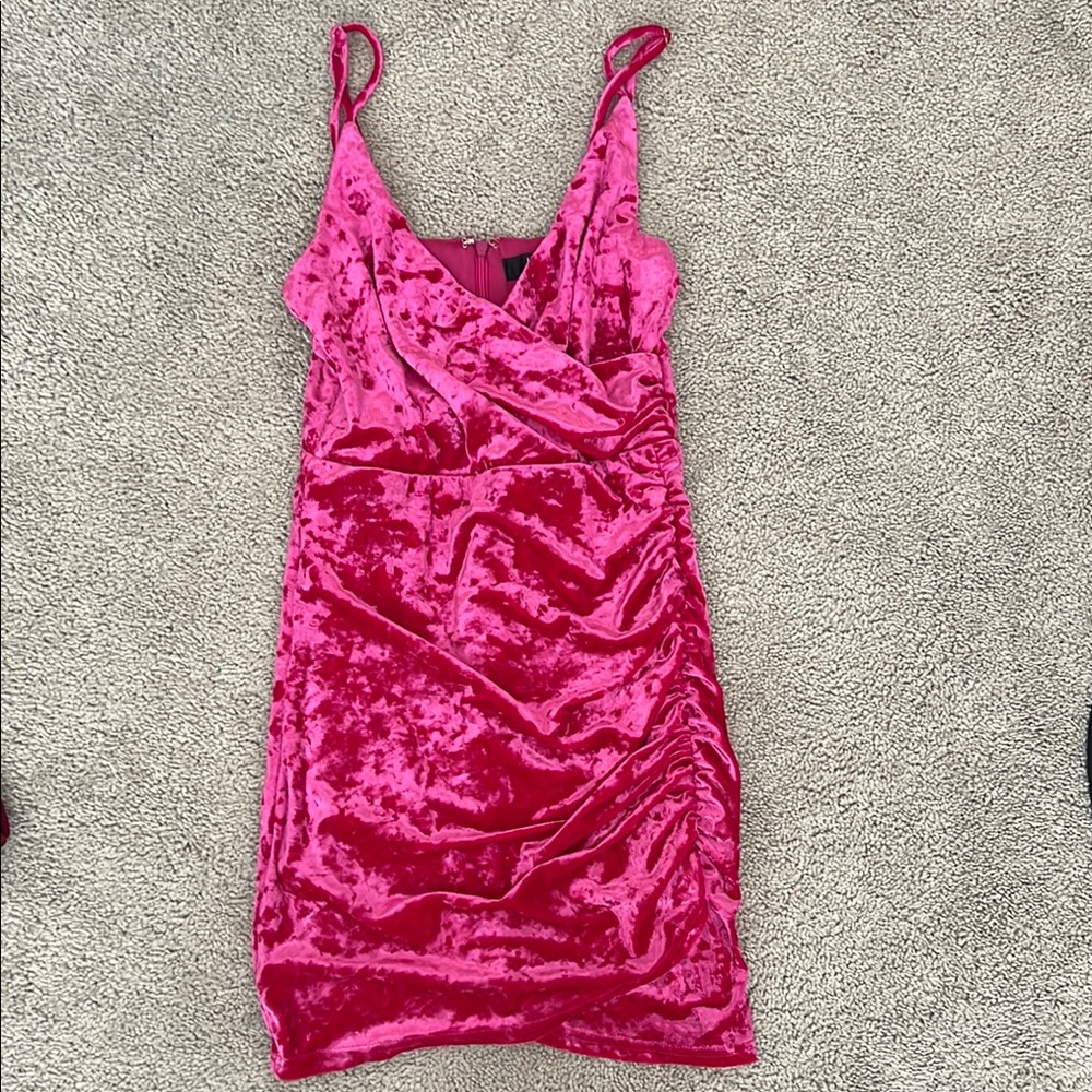 Lulu’s Pink Velvet Dress